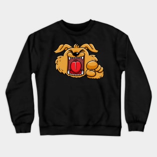 The laughing dog pointing at you Crewneck Sweatshirt